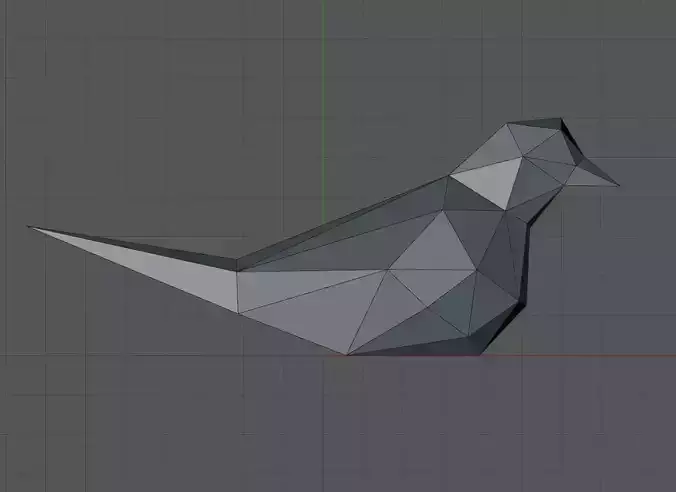 Low poly bird polygonal