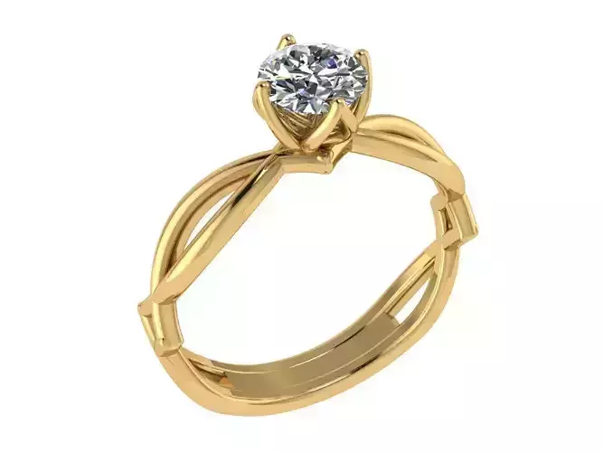 Ring124 diamond engagement ring gold