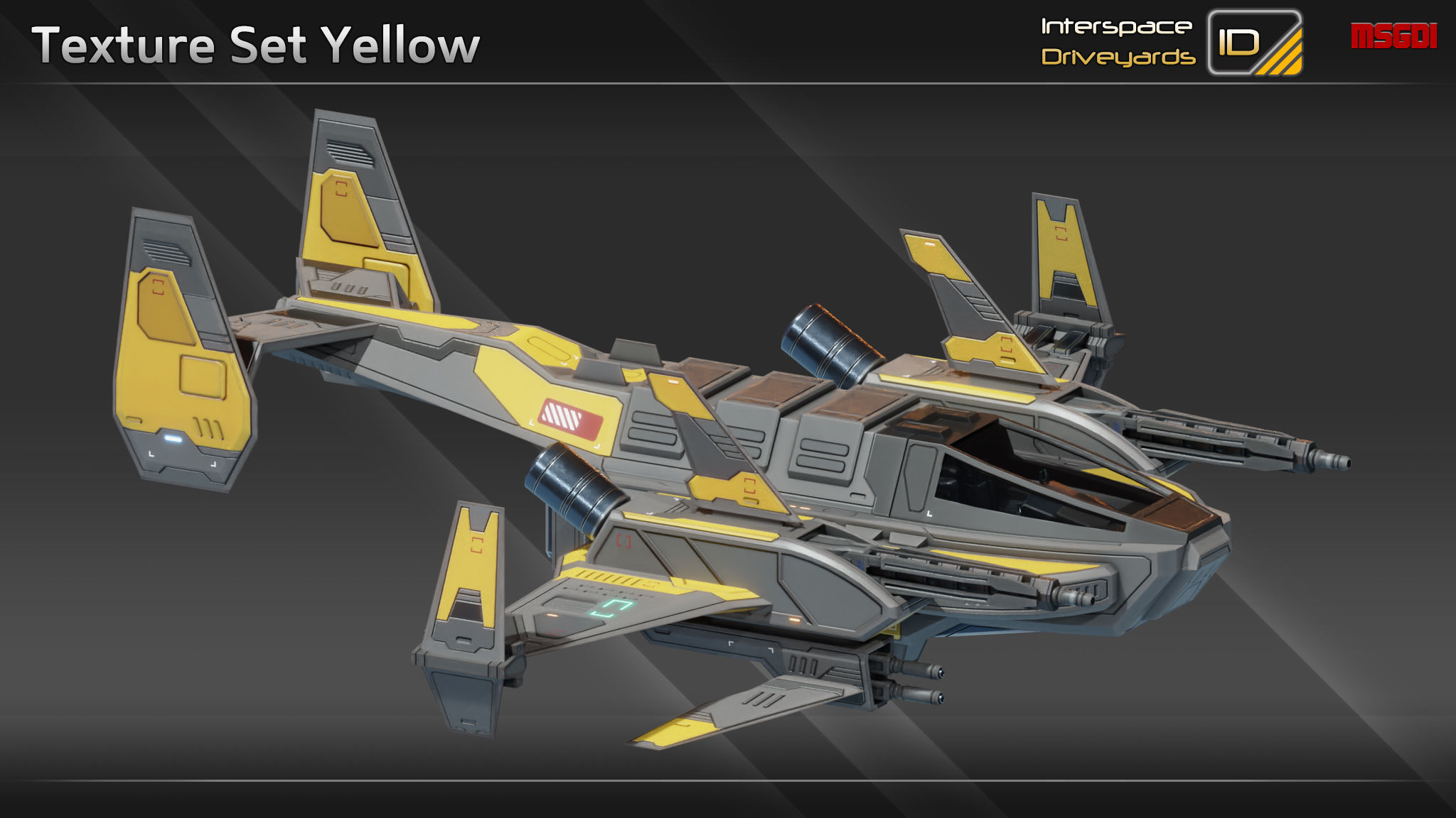 ISD Modular Bomber Low-poly 3D model_15