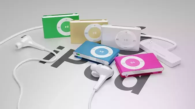 Apple iPod shuffle Low-poly 3D model