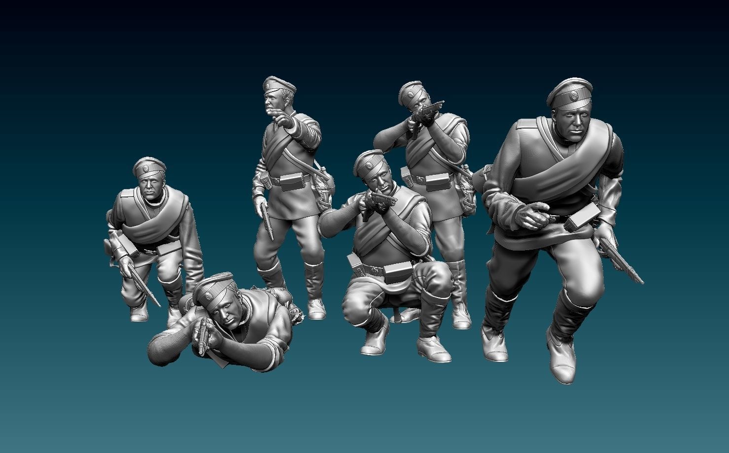soldiers ww1 Russian empire  3D print model_9