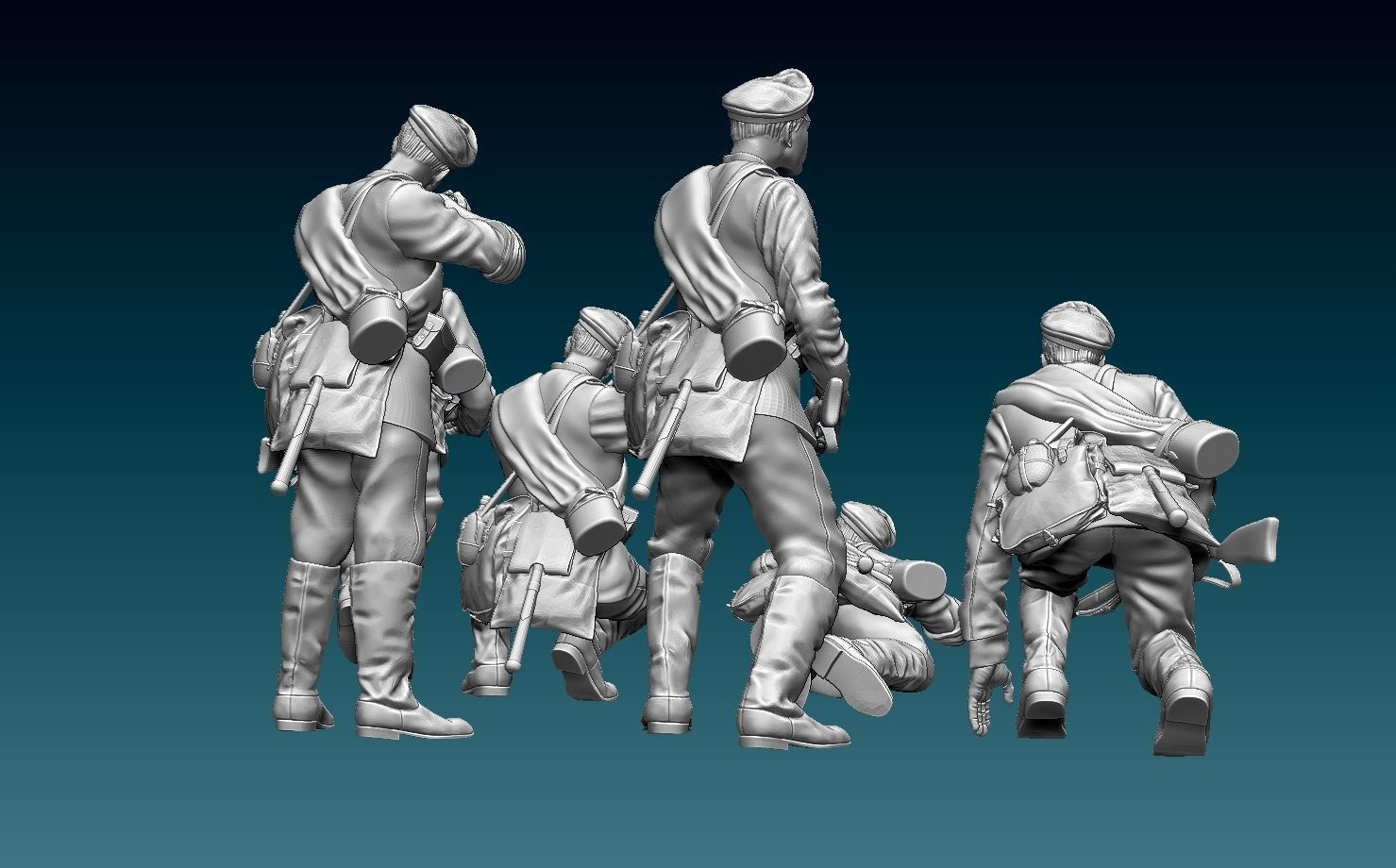 soldiers ww1 Russian empire  3D print model_7