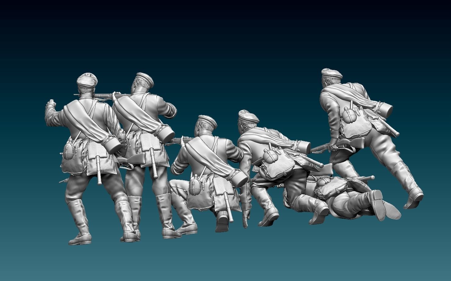 soldiers ww1 Russian empire  3D print model_10