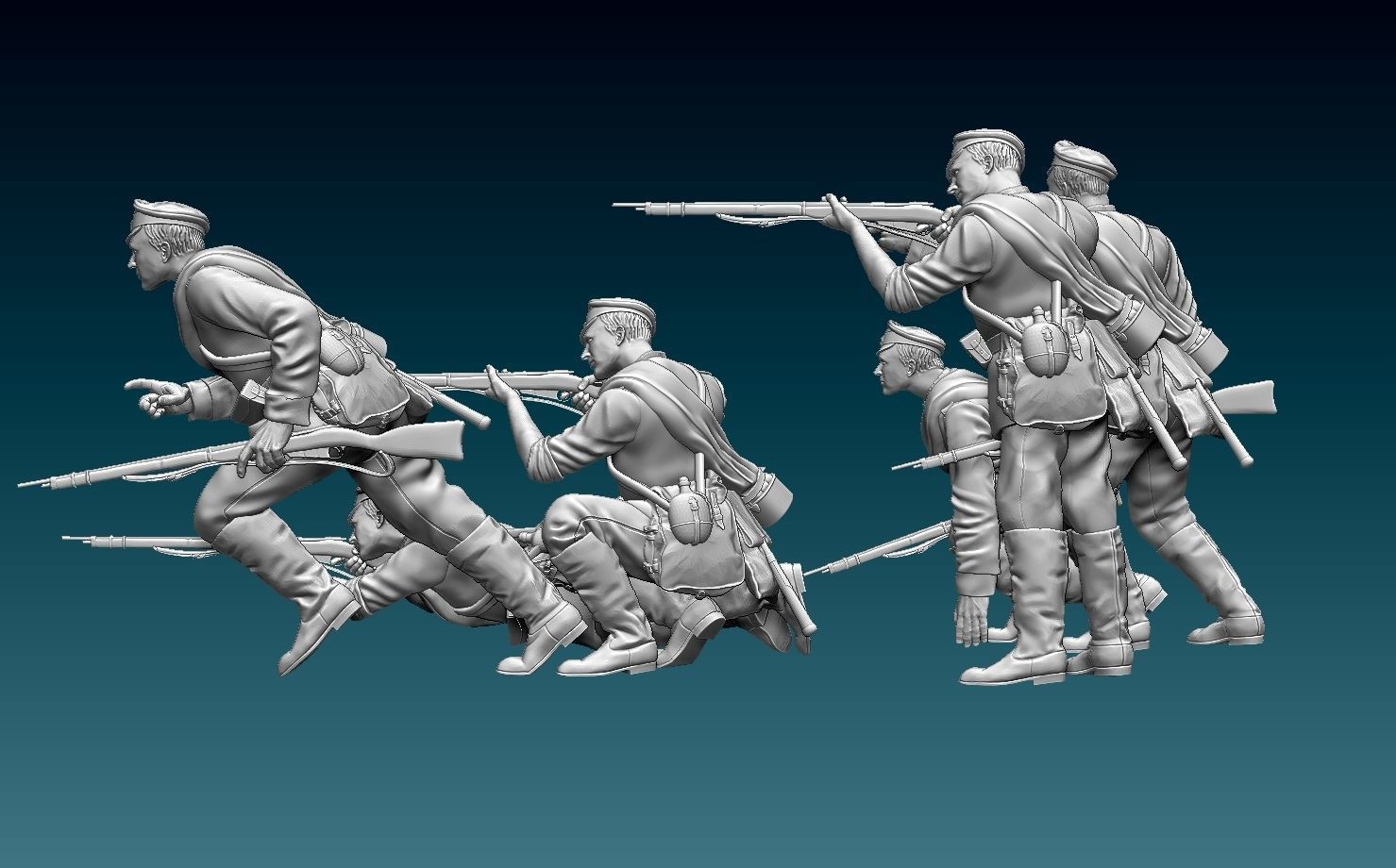 soldiers ww1 Russian empire  3D print model_5
