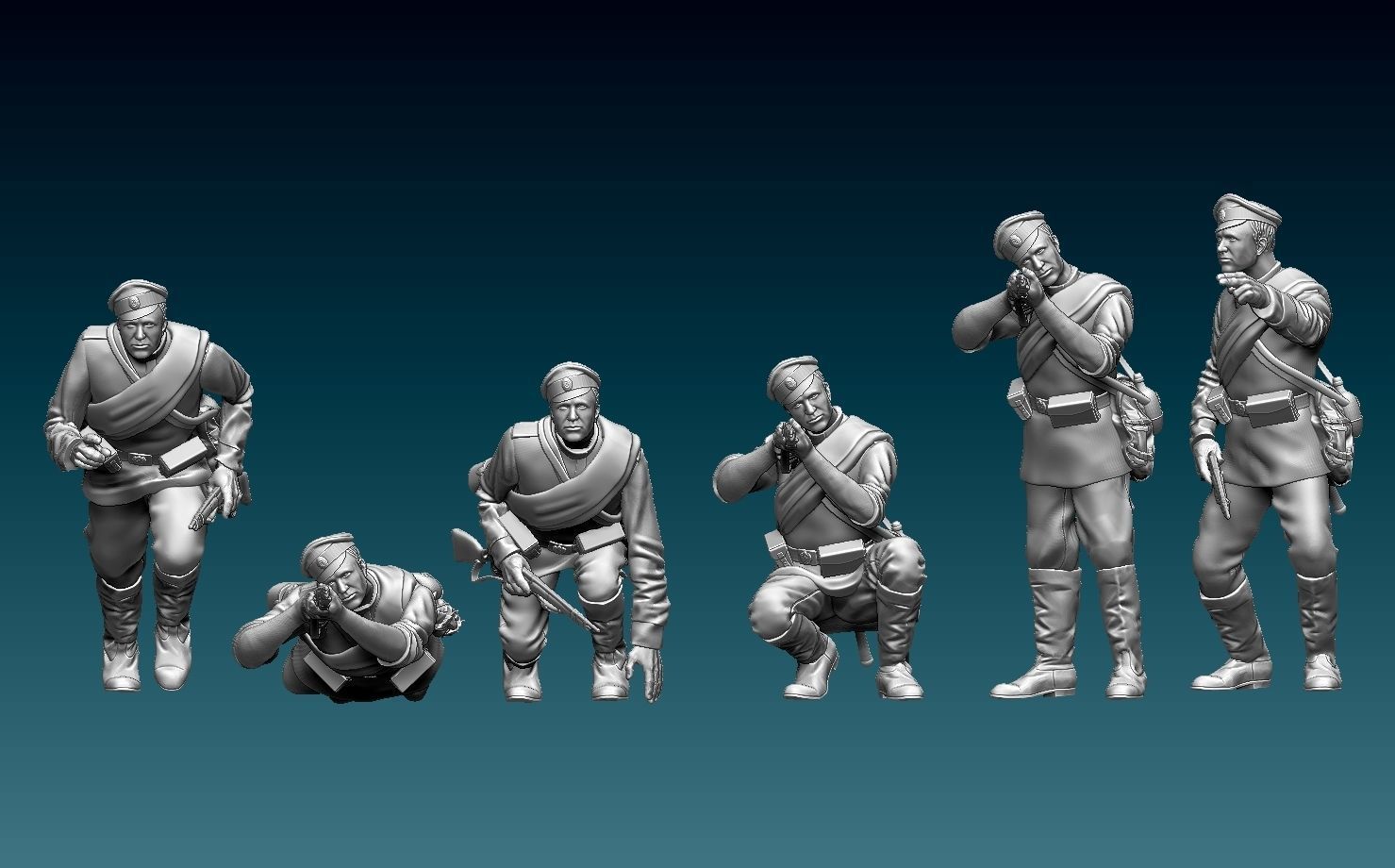 soldiers ww1 Russian empire  3D print model_4