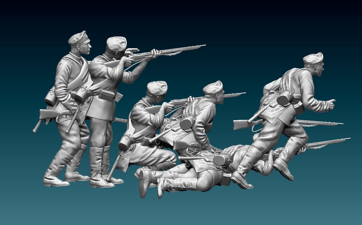 soldiers ww1 Russian empire  3D print model_2