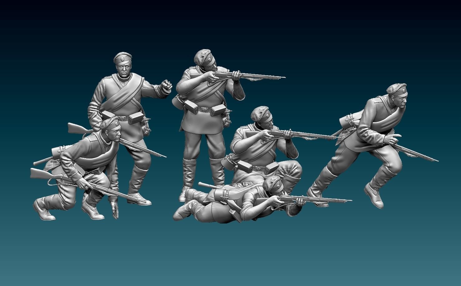 soldiers ww1 Russian empire  3D print model_3