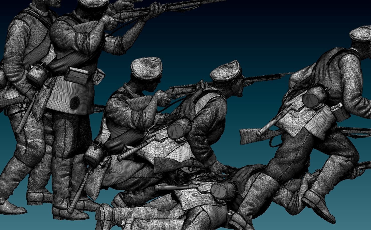 soldiers ww1 Russian empire  3D print model_11