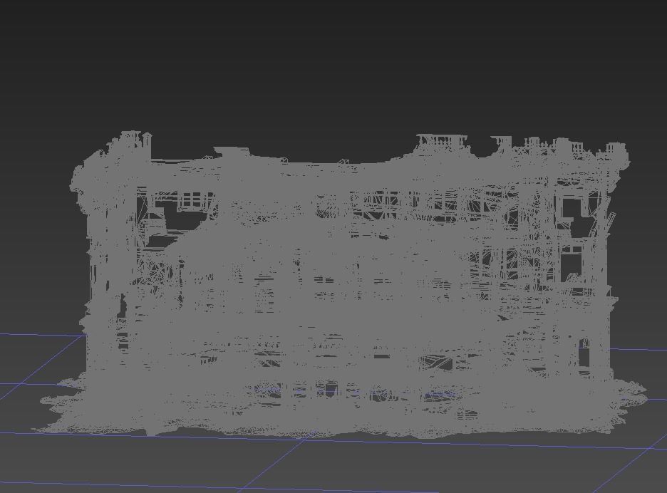 ruin model destroyed building 3D model_2