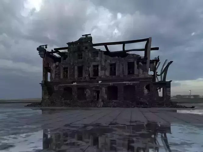 ruin model destroyed building