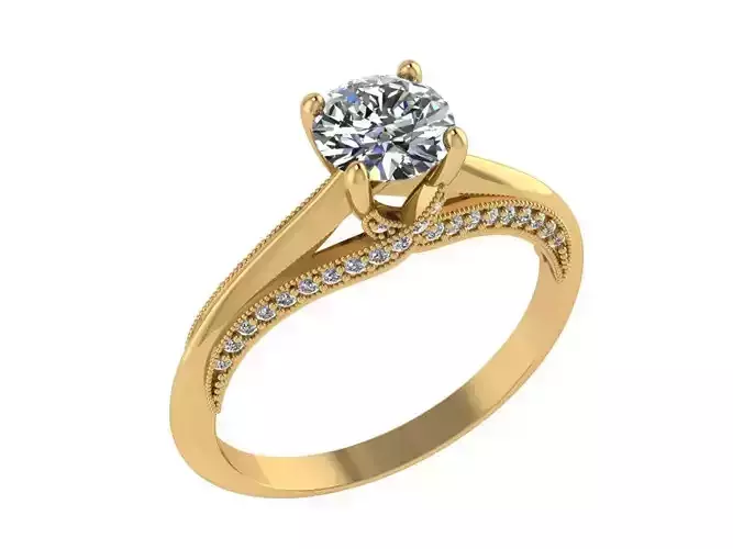 Ring126 diamond engagement ring gold
