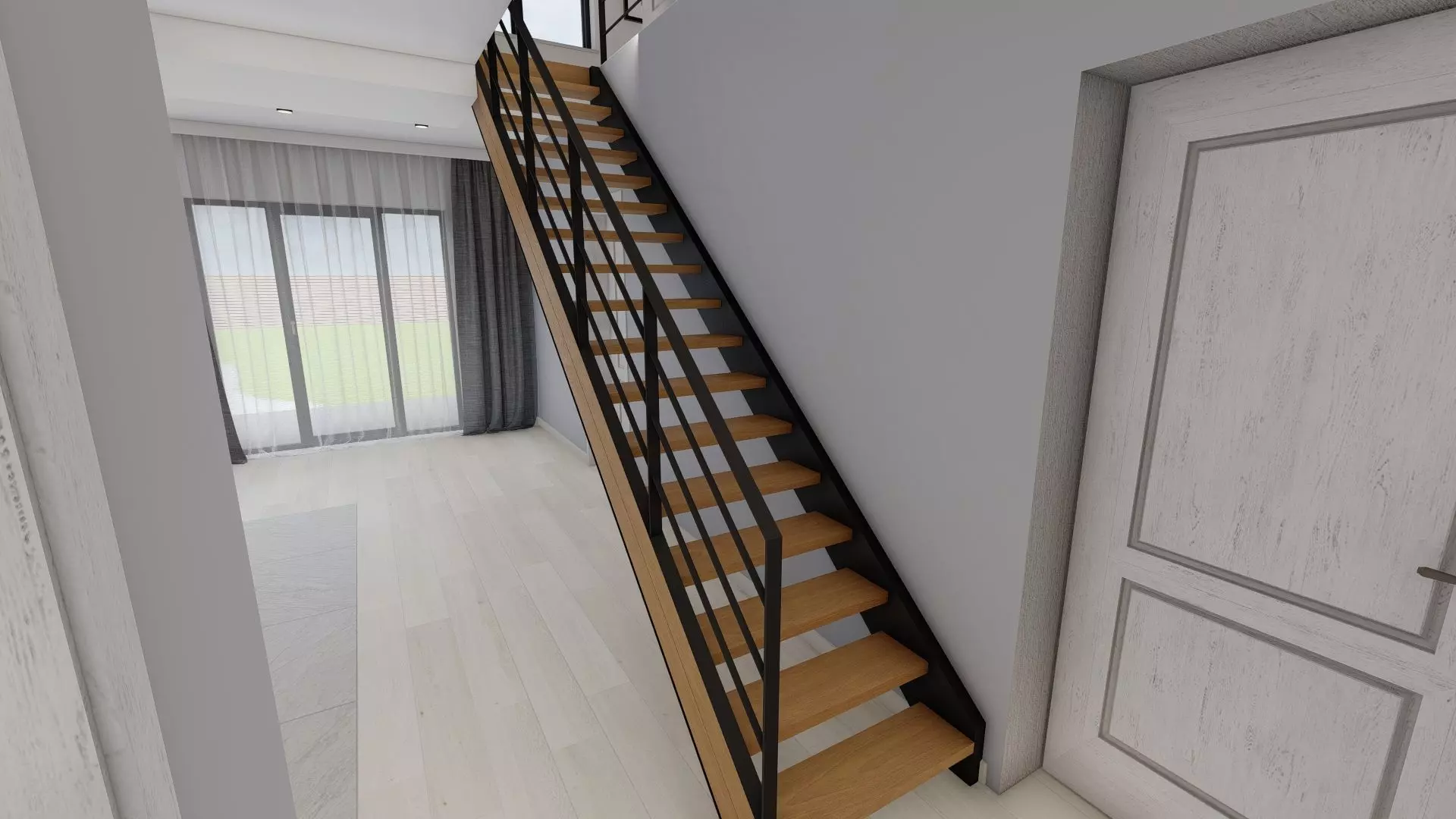 Stairs staircase in house Free 3D model_0