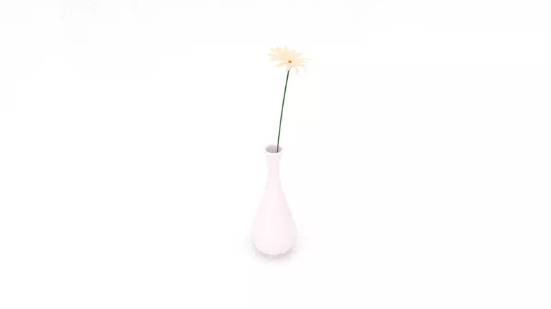 FLOWER in vase Free 3D model_0