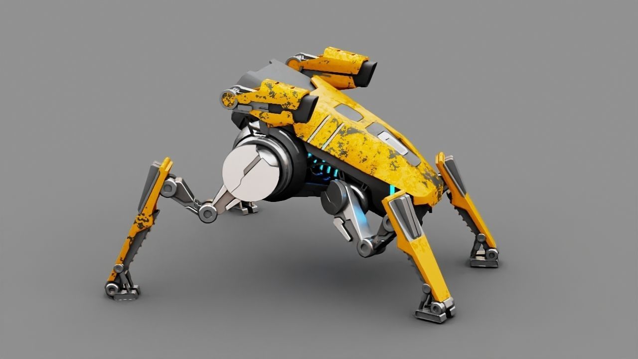 Combat Droid  rigged character 3D model_15