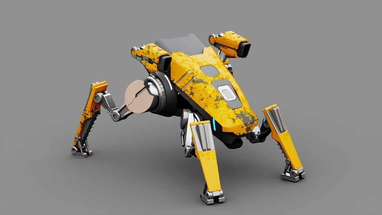 Combat Droid  rigged character 3D model_14