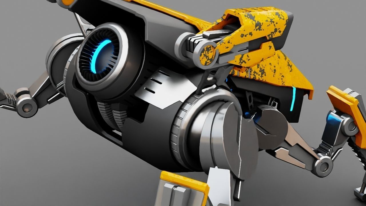 Combat Droid  rigged character 3D model_7