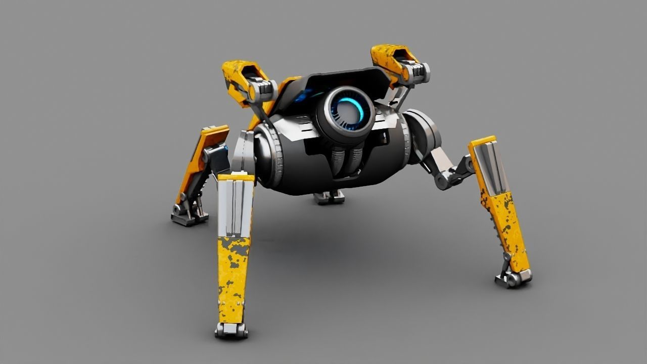 Combat Droid  rigged character 3D model_1