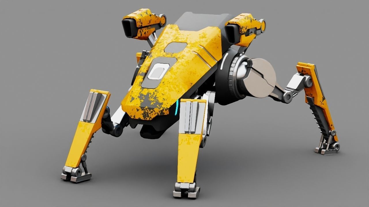 Combat Droid  rigged character 3D model_5