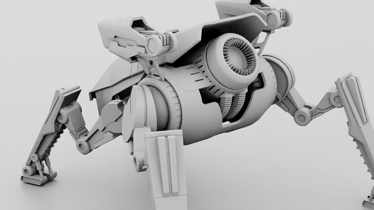 Combat Droid  rigged character 3D model_26