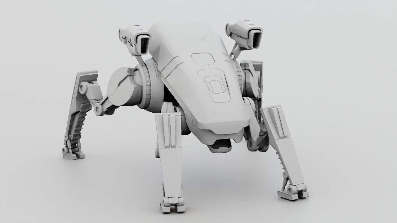 Combat Droid  rigged character 3D model_22