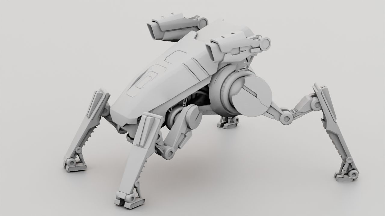 Combat Droid  rigged character 3D model_24