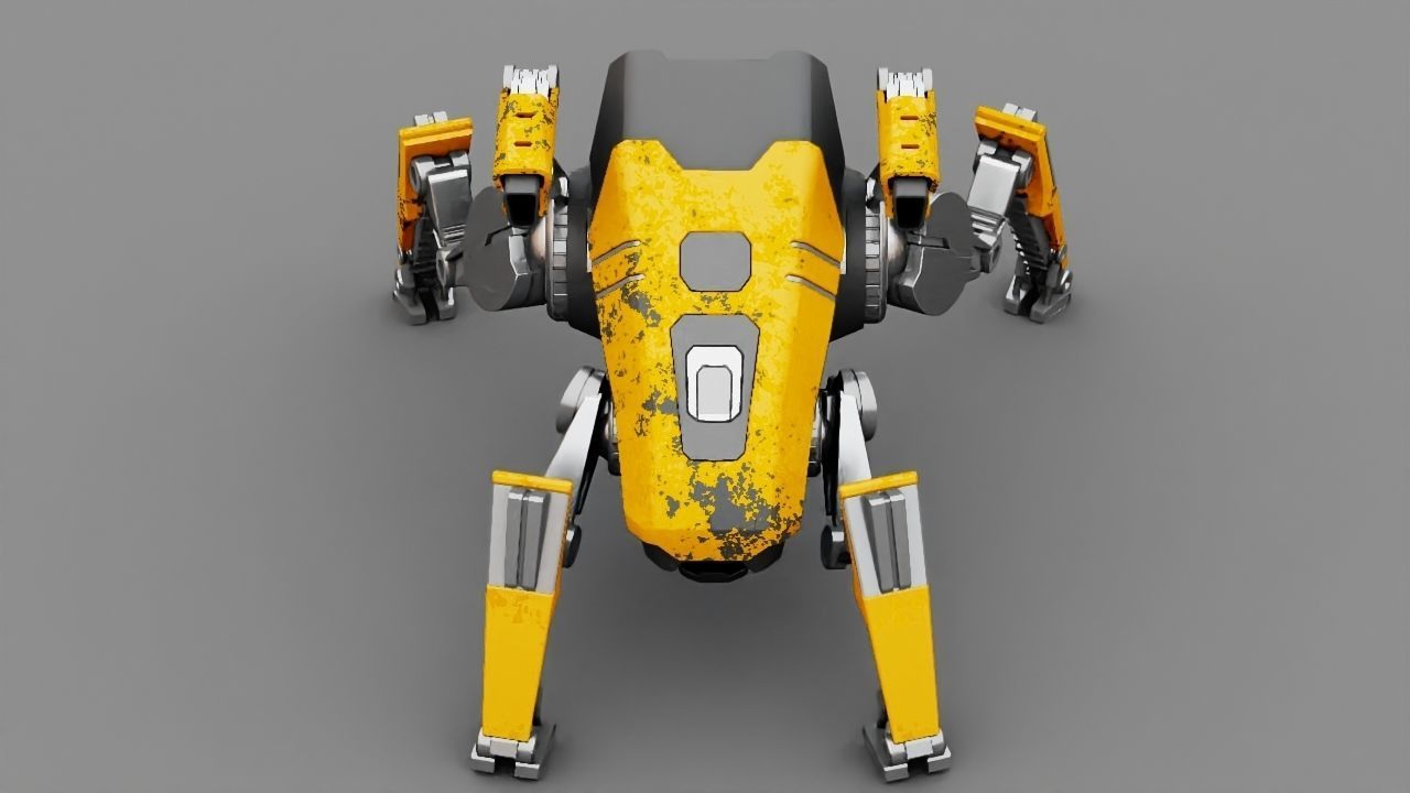 Combat Droid  rigged character 3D model_6