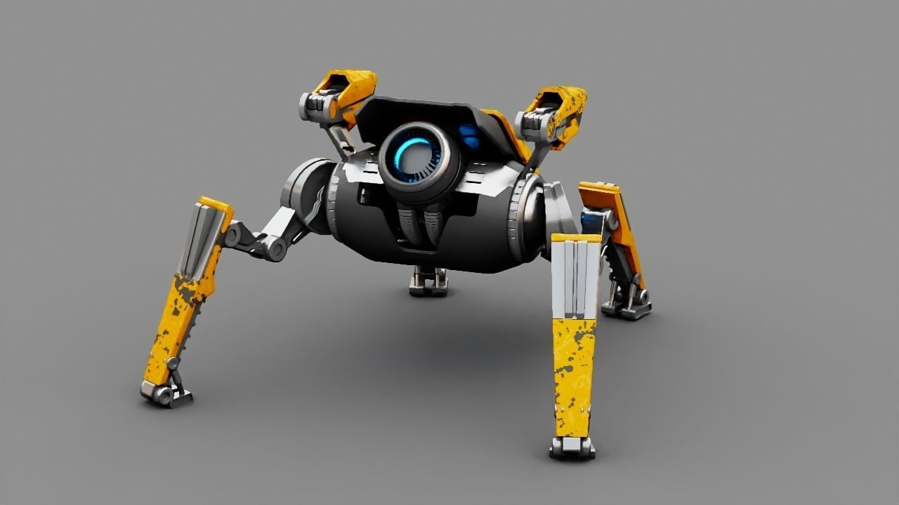 Combat Droid  rigged character 3D model_19