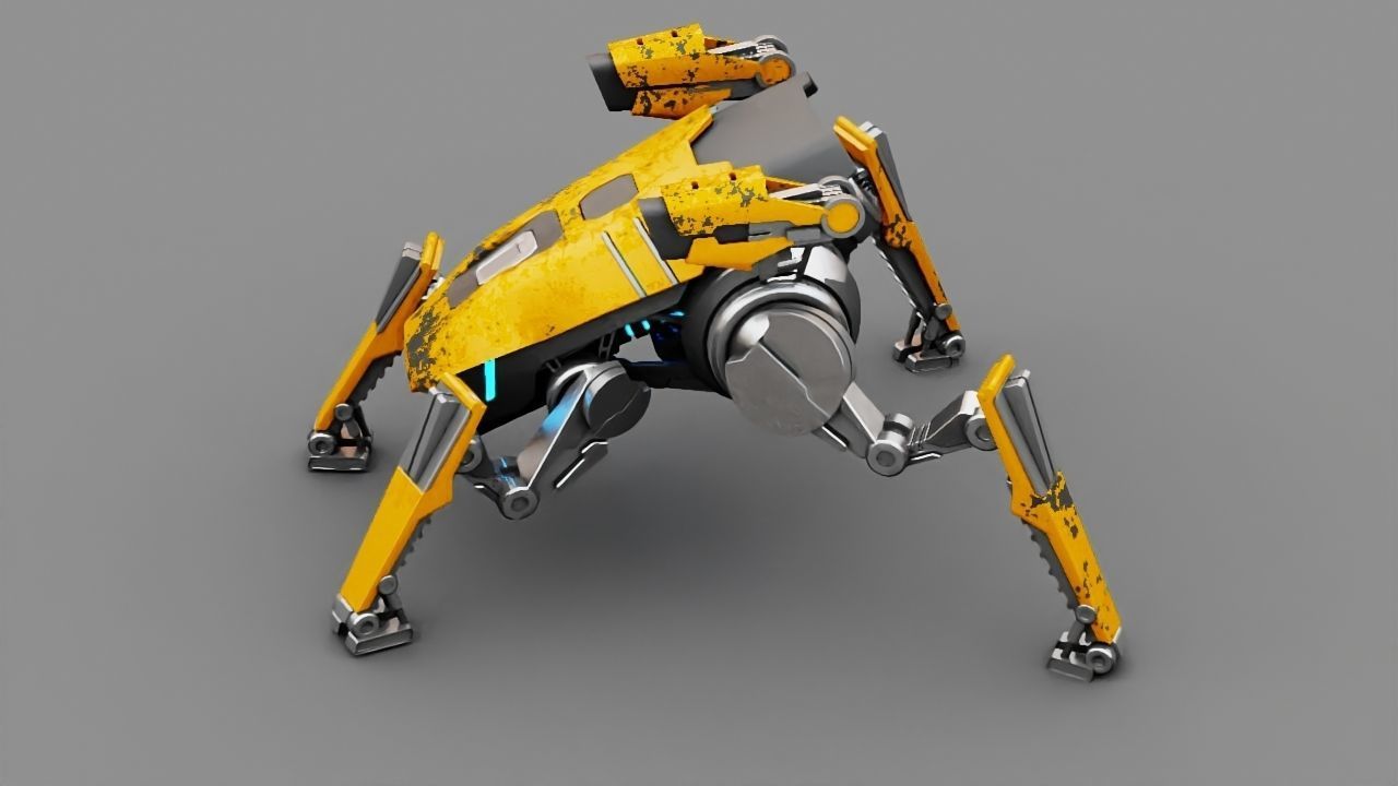 Combat Droid  rigged character 3D model_3