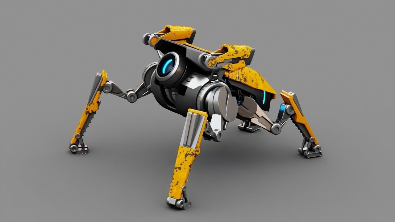 Combat Droid  rigged character 3D model_18