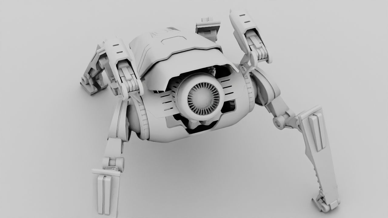Combat Droid  rigged character 3D model_27