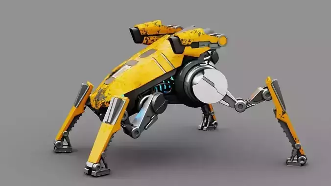 Combat Droid  rigged character 3D model