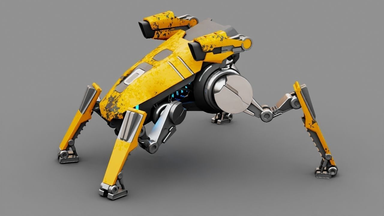 Combat Droid  rigged character 3D model_4