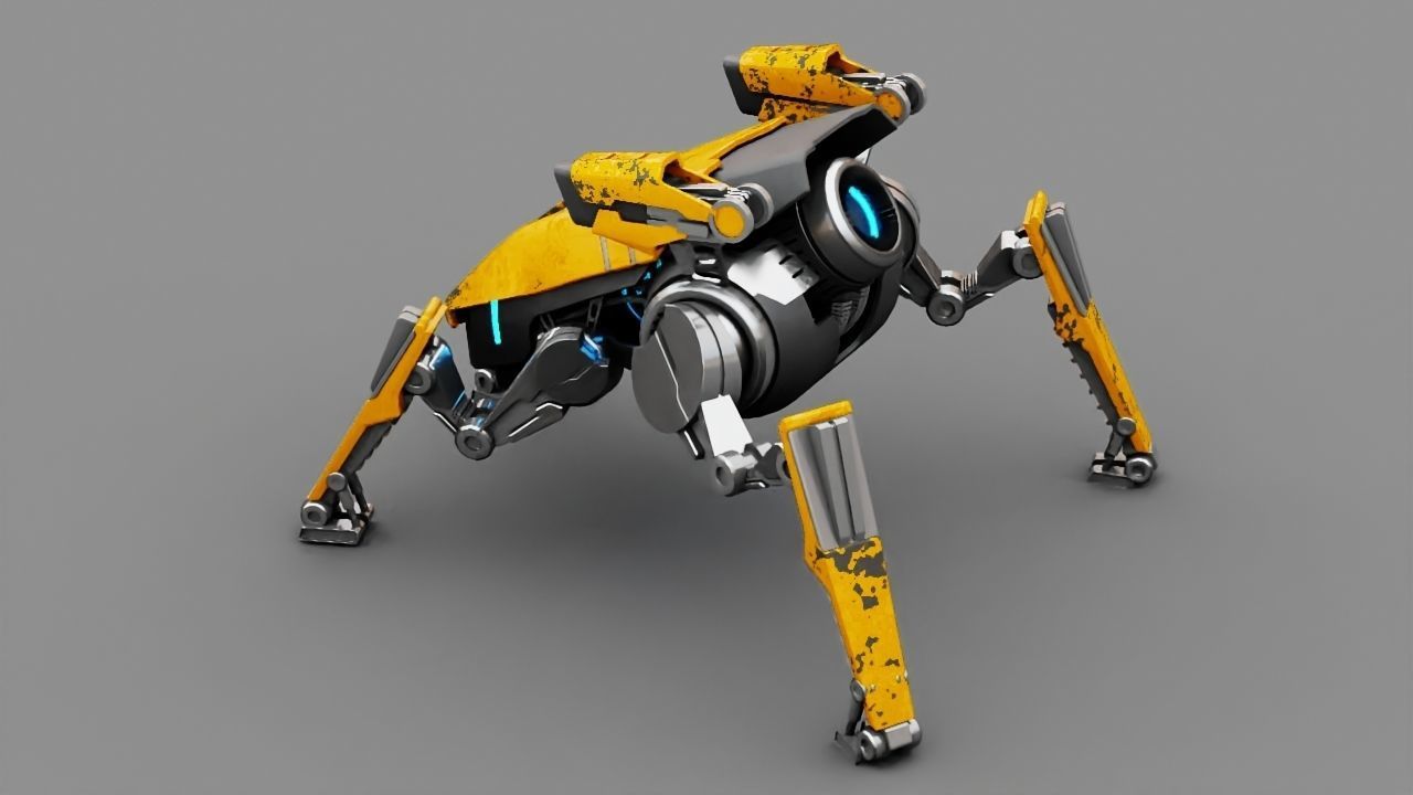 Combat Droid  rigged character 3D model_2