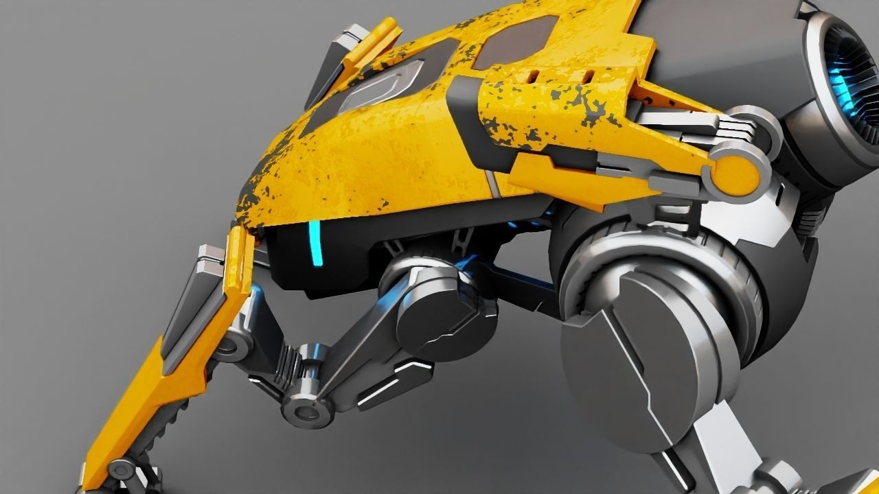 Combat Droid  rigged character 3D model_8