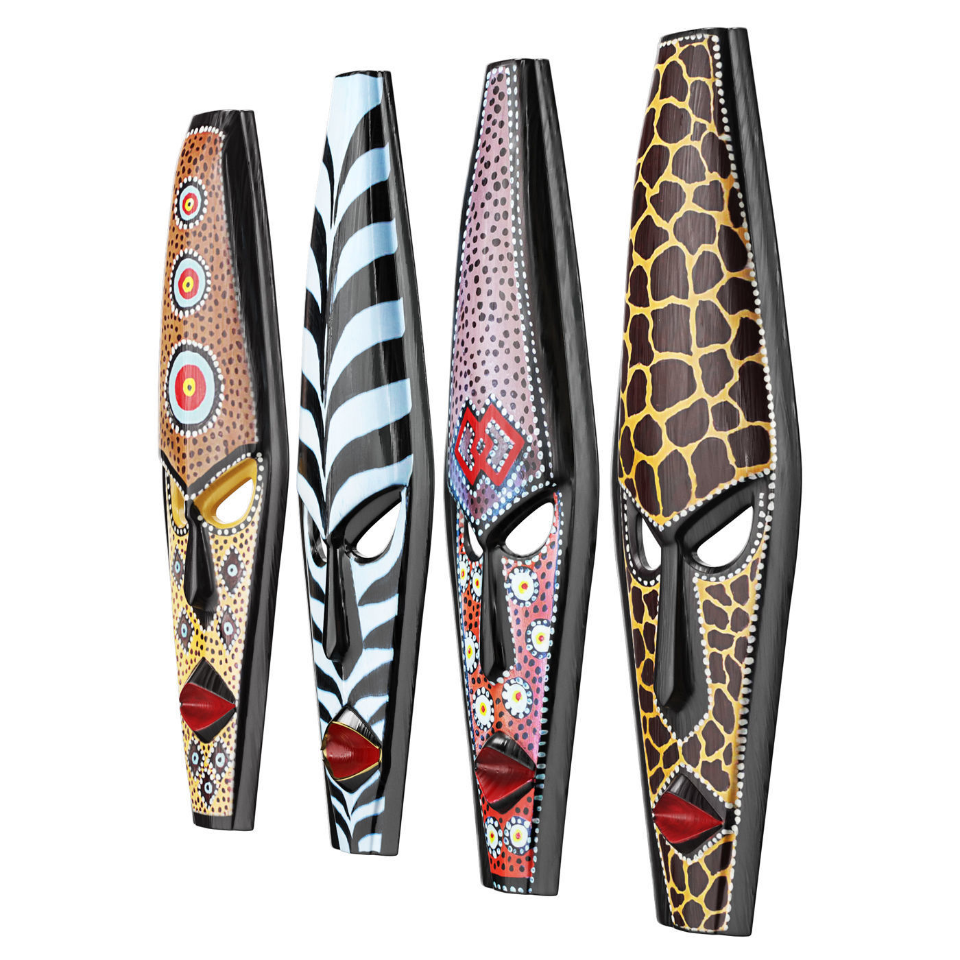 African masks 3D model_2