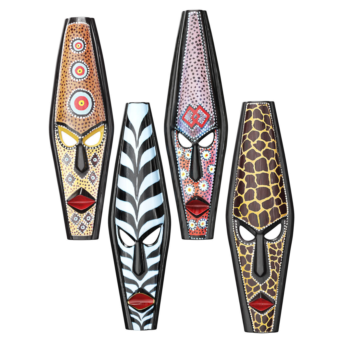 African masks 3D model_1