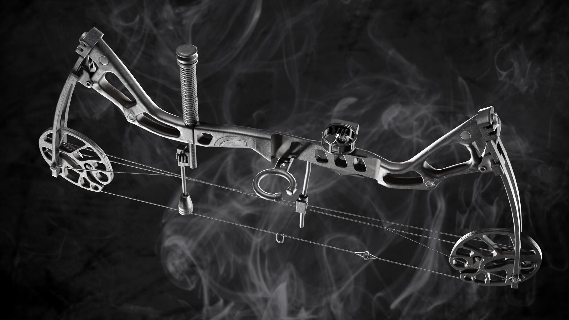 Compound Bow Low-poly 3D model_5