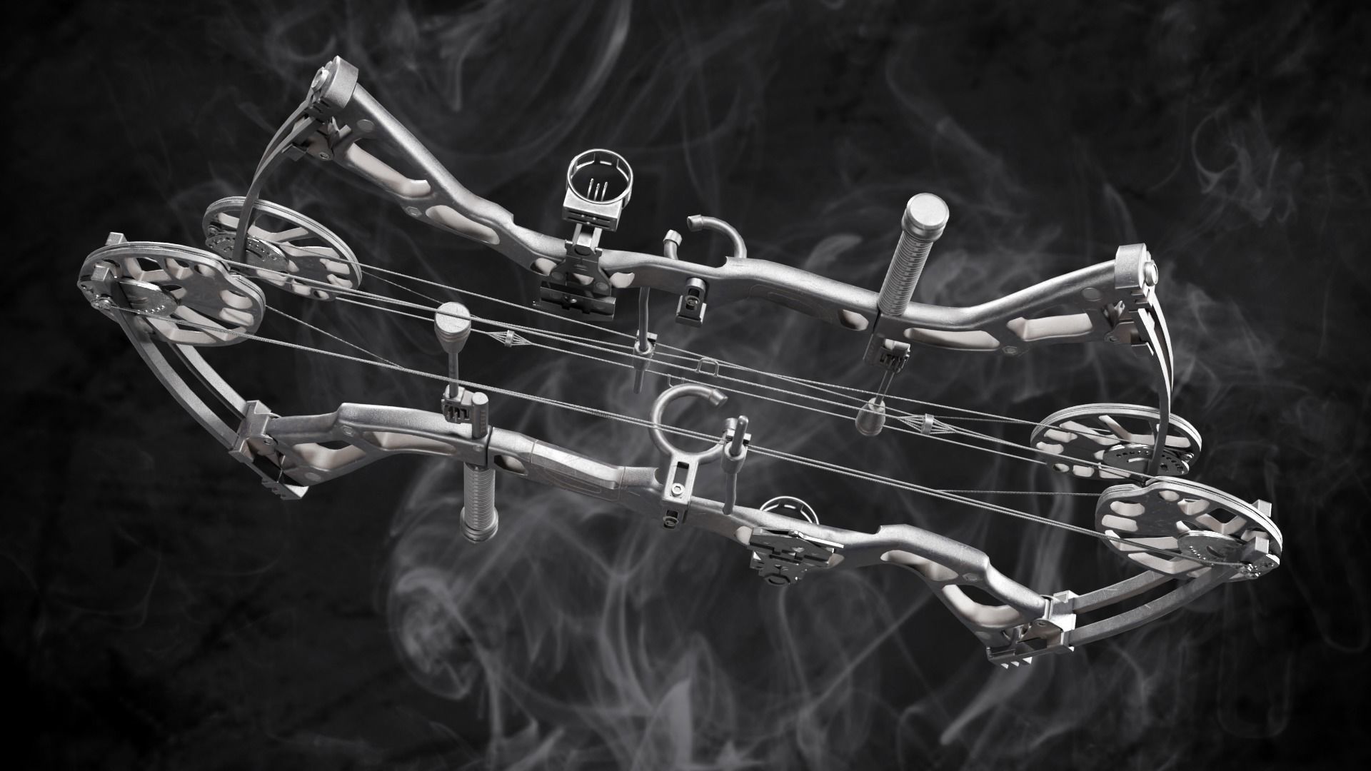 Compound Bow Low-poly 3D model_2