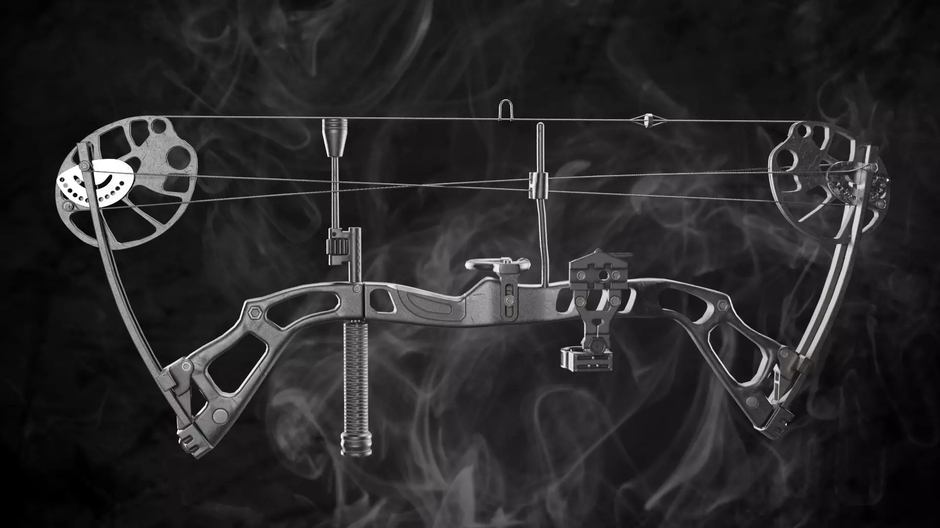 Compound Bow Low-poly 3D model_0