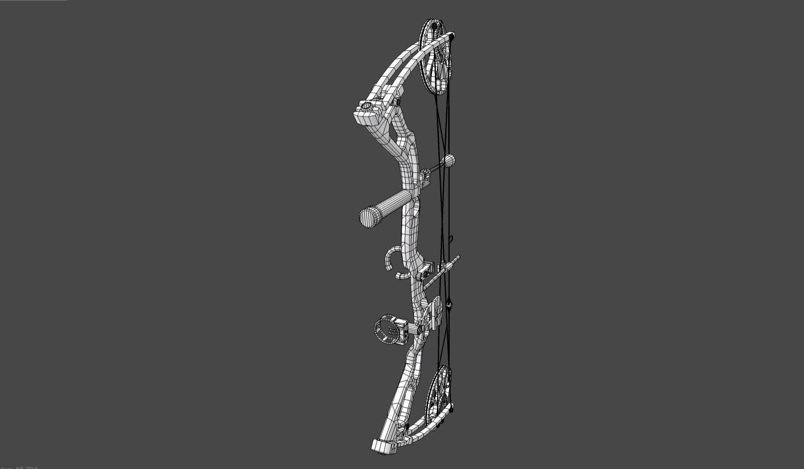 Compound Bow Low-poly 3D model_7