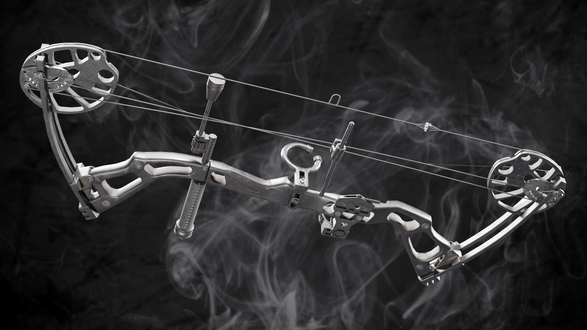 Compound Bow Low-poly 3D model_4