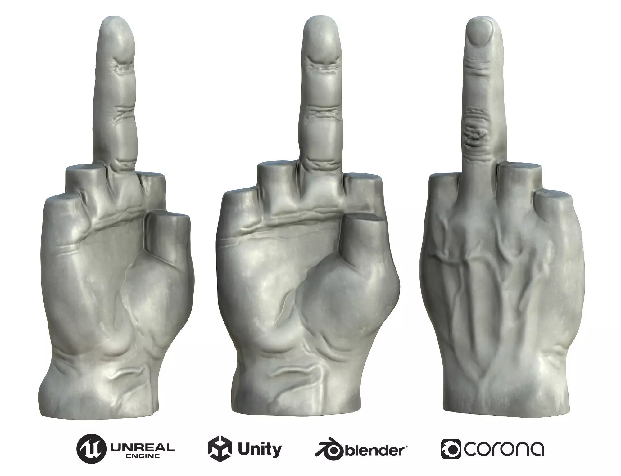 Statue 013 Low-poly 3D model