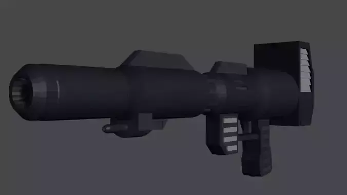 Optimus Primes Gun G1 low poly game ready Low-poly 3D model