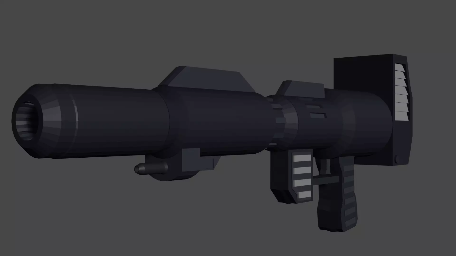 Optimus Primes Gun G1 low poly game ready Low-poly 3D model_0