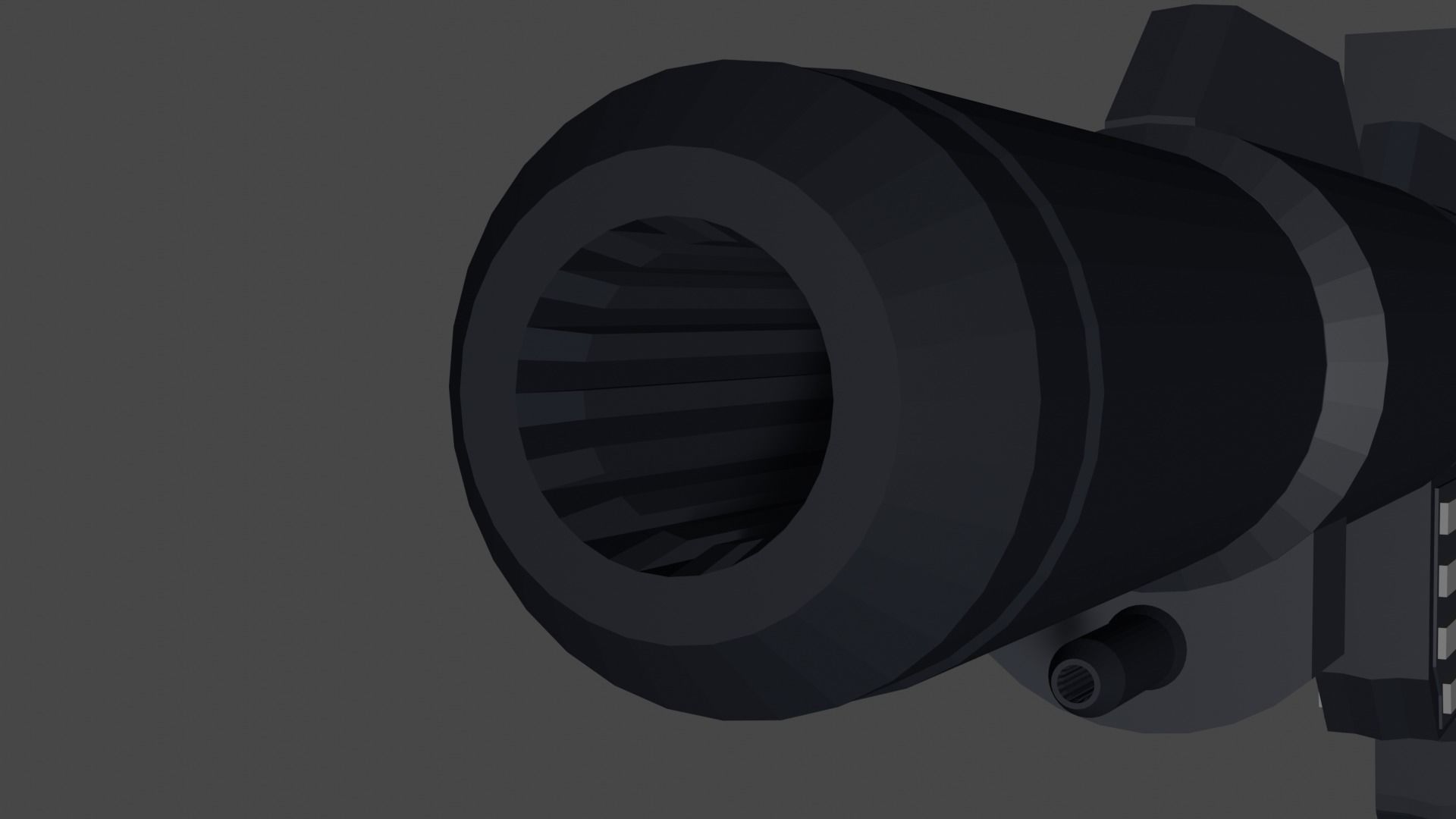 Optimus Primes Gun G1 low poly game ready Low-poly 3D model_2