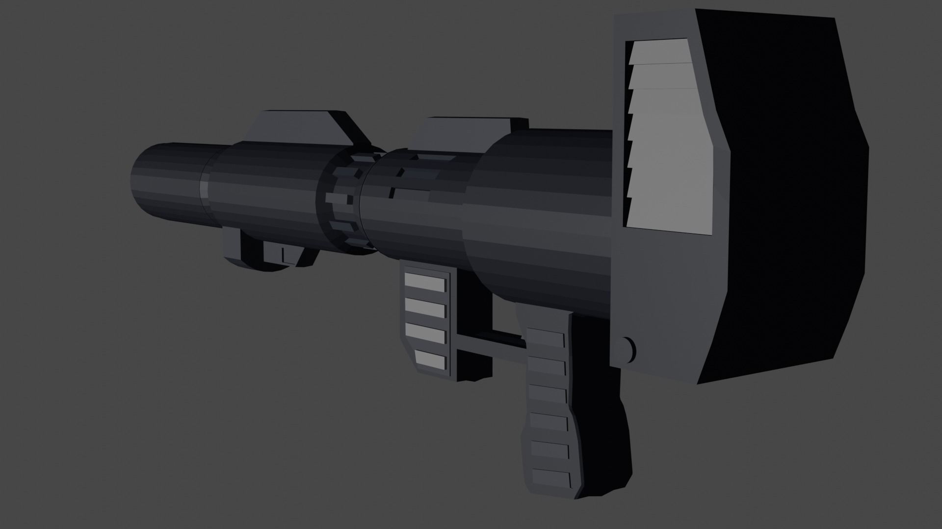 Optimus Primes Gun G1 low poly game ready Low-poly 3D model_6