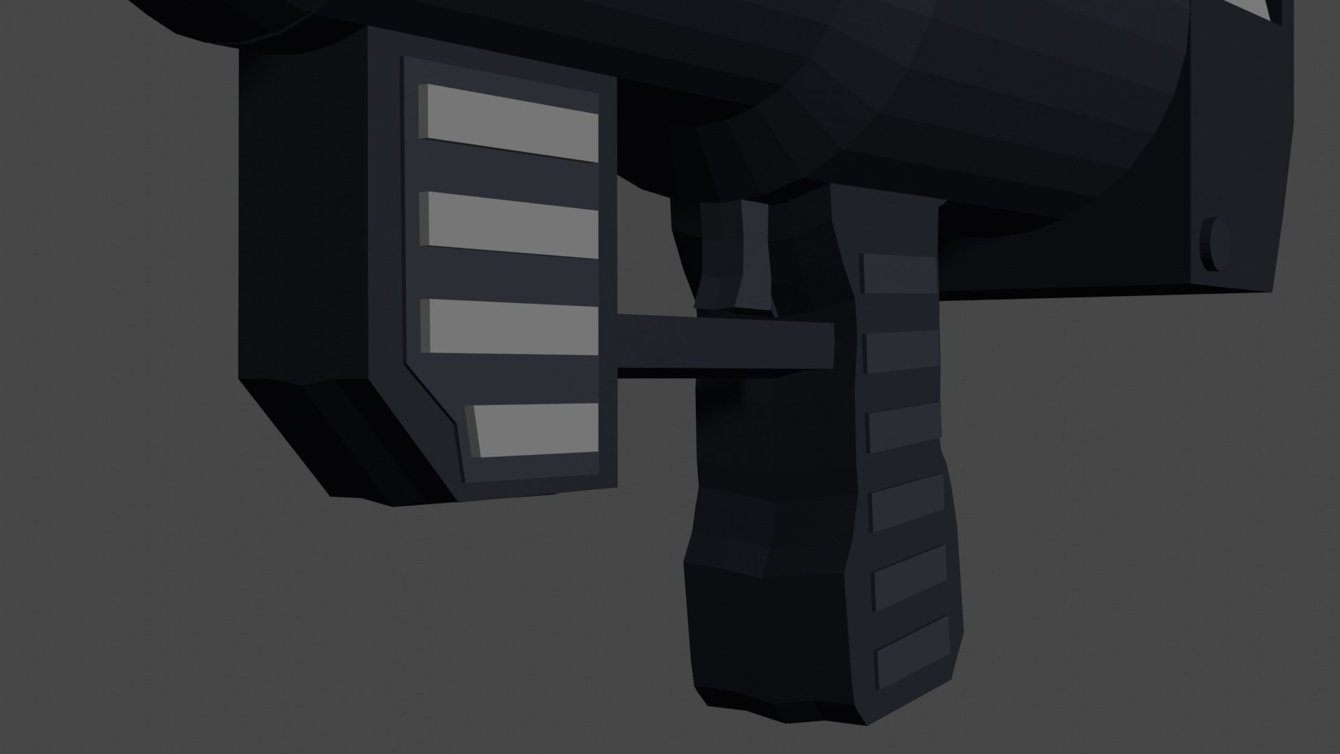 Optimus Primes Gun G1 low poly game ready Low-poly 3D model_5