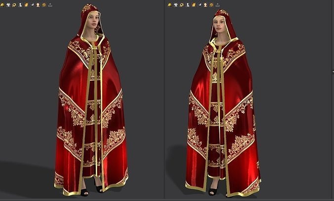 Royal Cloak Low-poly 3D model