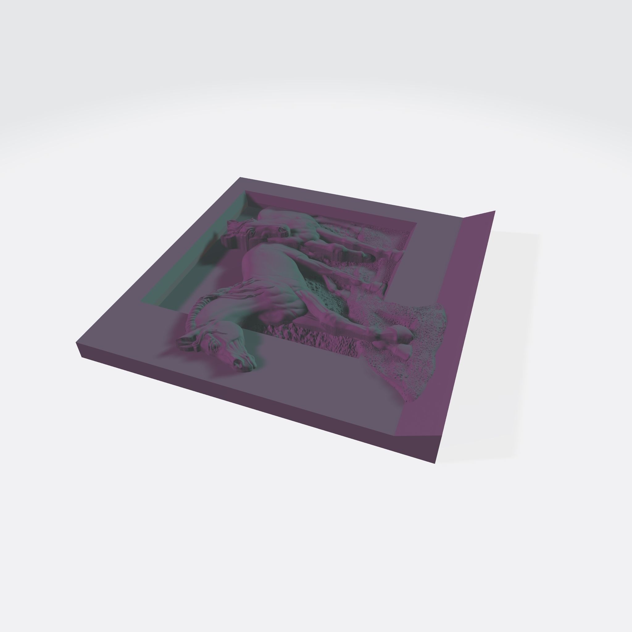 TWO HORSES RELIEF 3D model_7