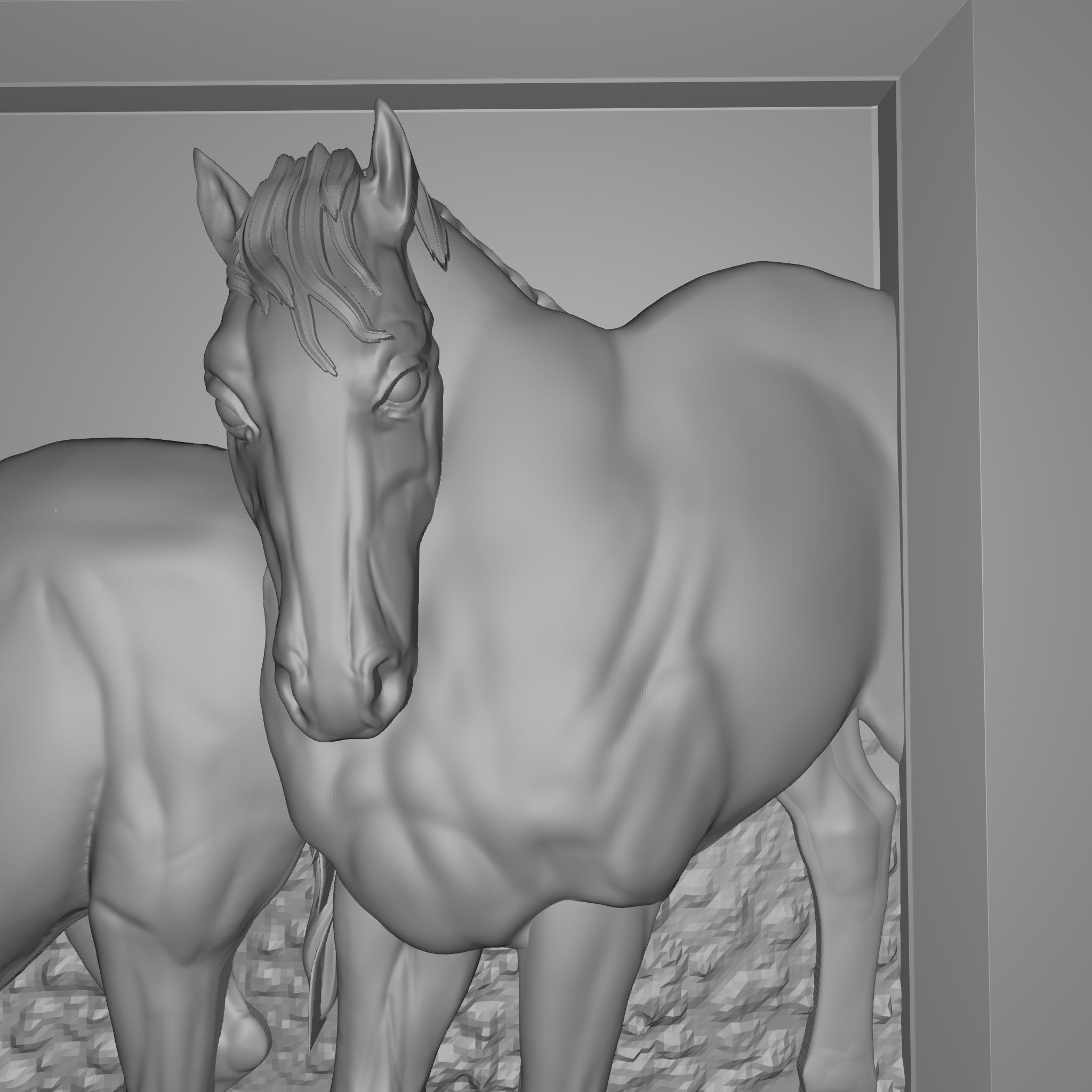TWO HORSES RELIEF 3D model_10